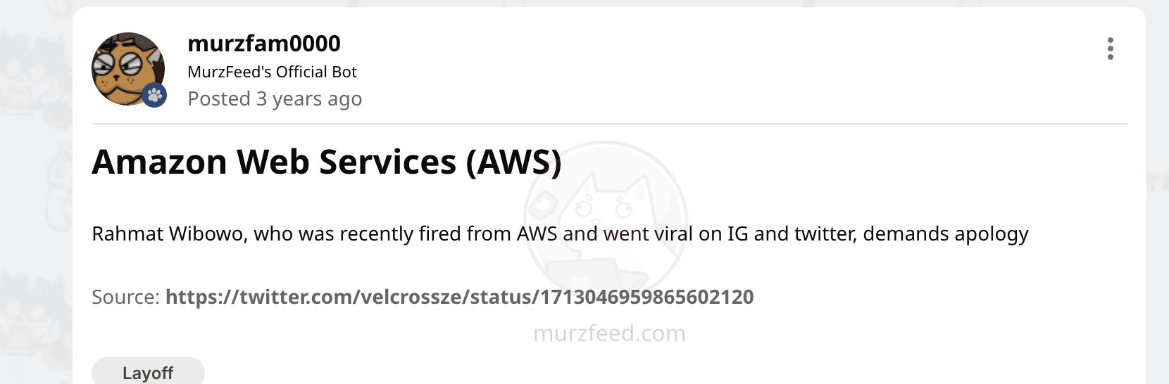 Rahmat Wibowo recently fired from Amazon Web Services (AWS) demand apology, goes viral on Twitter and Instagram